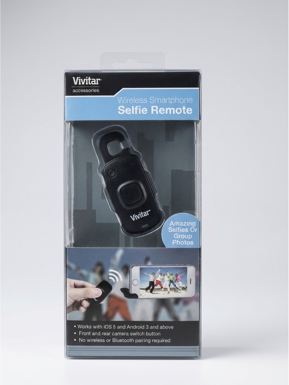 Vivitar Wireless Smartphone Selfie Remote with Phone Stand and Lanyard NIB